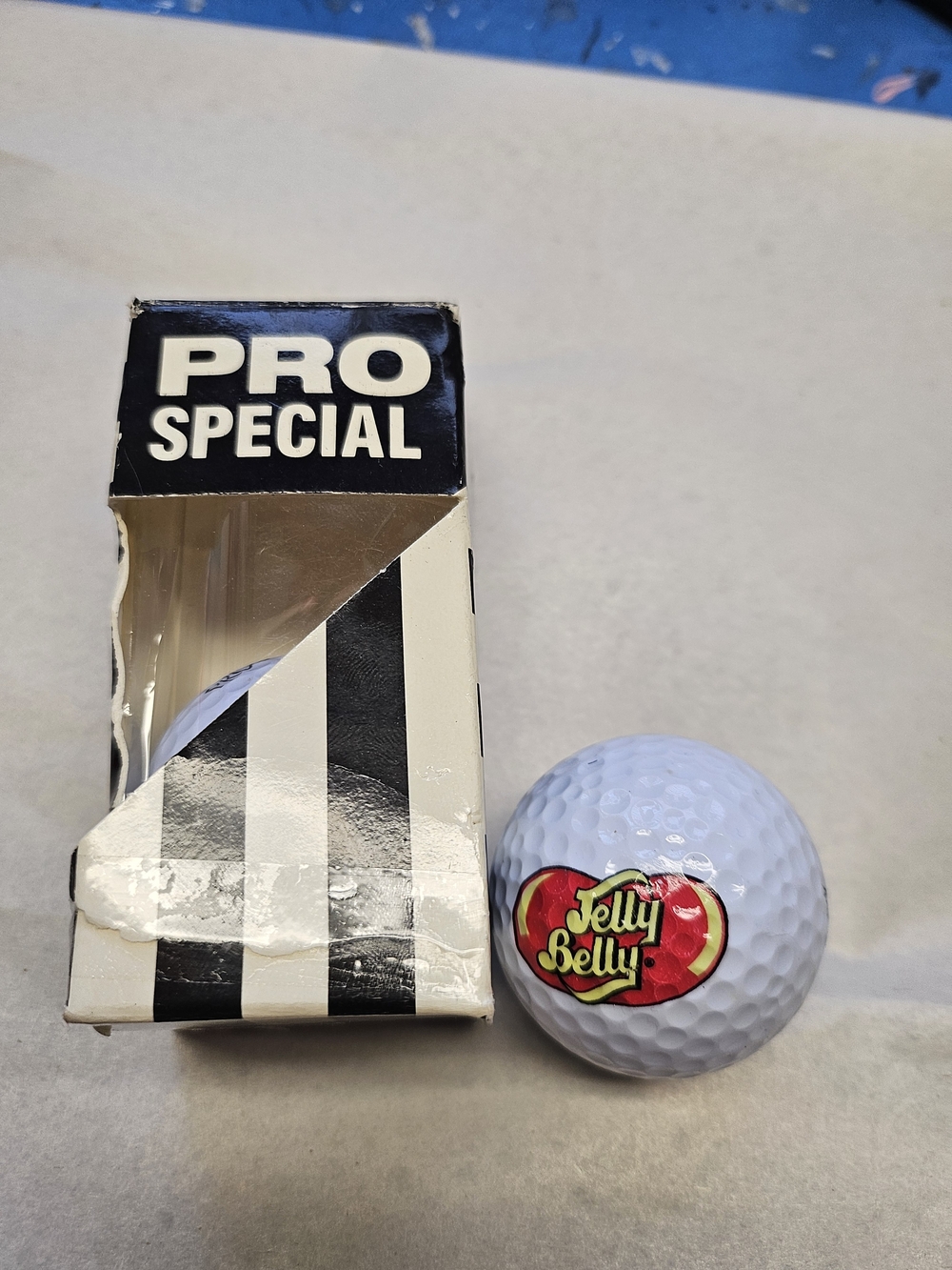 Jelly Belly Logo Golf Ball - White with Red & Yellow Logo